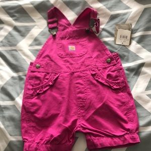 Pink Carhart overalls